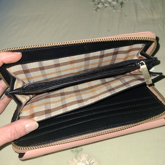 NWT Studded Wallet Pink Womens Several Multi Compartments Zipper - Picture 4 of 6